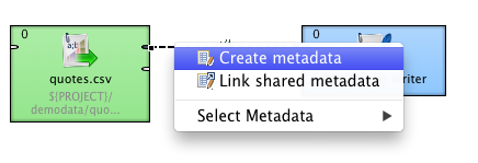 Creating Metadata on an empty Edge