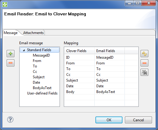 Mapping to CloudConnect fields in EmailReader