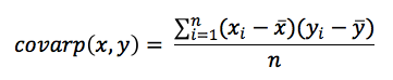 Equation - Covariance for Populations